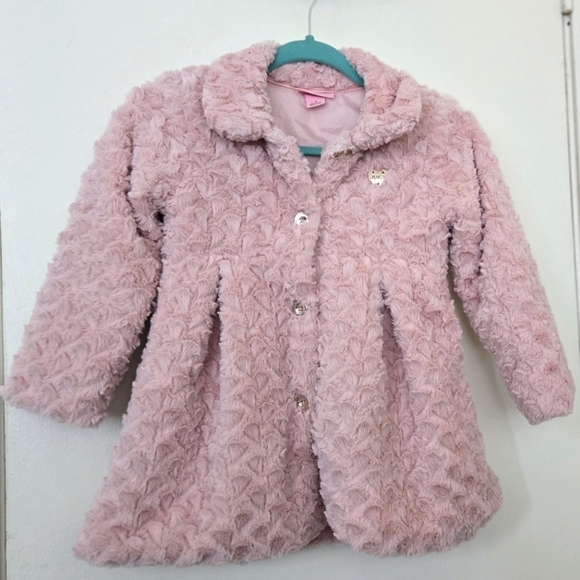 Juicy Couture Other - JUICY COUTURE PLUSH DRESS PeaCOAT Blush Pink Girls 7